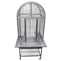 King's Cages 25" x 22" Aluminum Arch Top Cage - SILVER