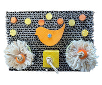 Bird Board  - Orange/Yellow (Cage Mount)