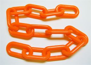 8mm Plastic Chain - Orange (5 FT)
