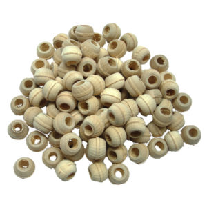 Small Wood Beads - Natural (60)