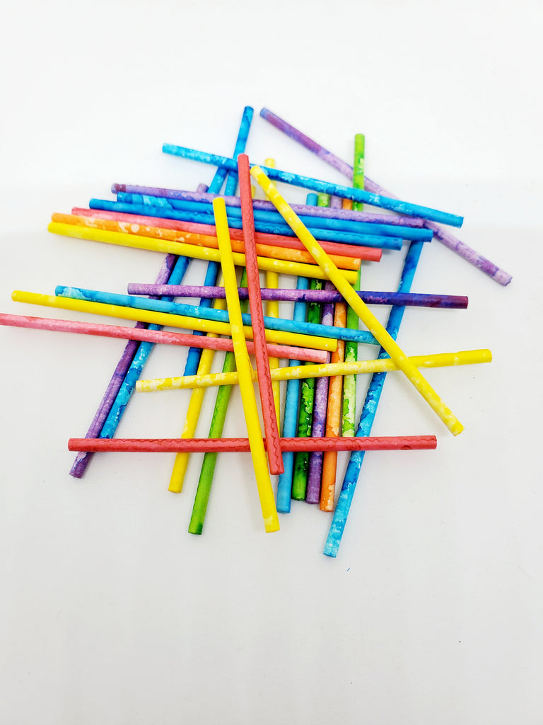 Colored Lollipop Sticks - Small