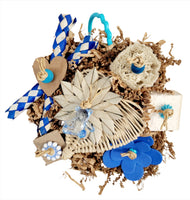 Busy Seagrass Mat - Teddy Bear Love - Blue
