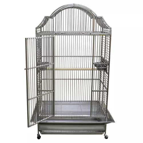 King's Cages - 306 European Style Matte  Stainless Steel Cage