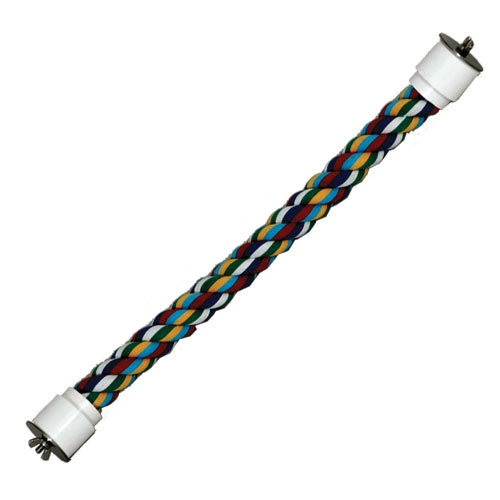 Cotton Rope Perch w/washers - 1.25″ Diameter X 48″ Long