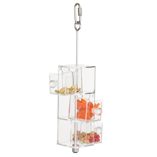 Foraging Container Triple Container Foraging Hanging Box | Parrot Trends Ltd.